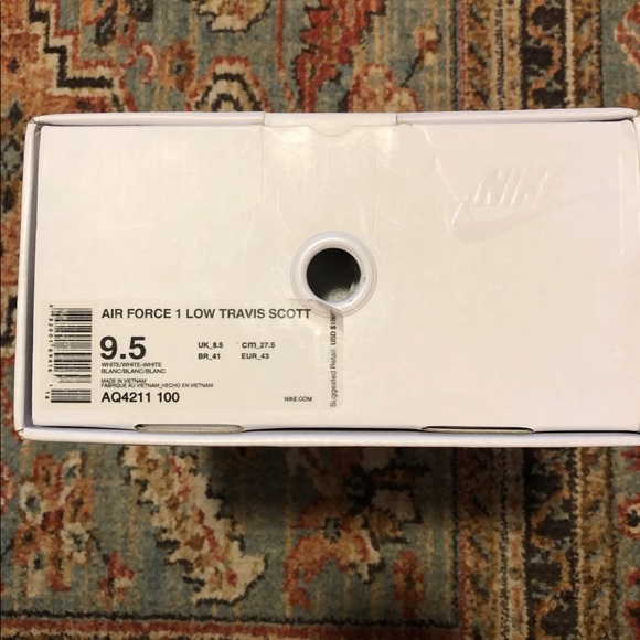 Travis Scott Air Force 1 white/white (AF100) main image 10